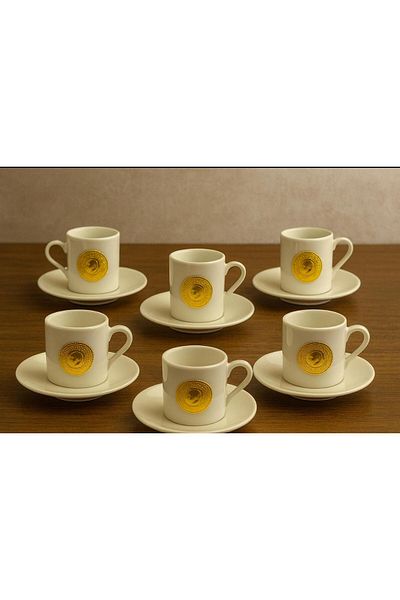 decovien 6 Person Porcelain Coffee Cup Set