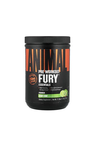 Universal Nutrition Animal Fury, Kiwi & Lime, 30, Strong Pumping, Unlimited Focus