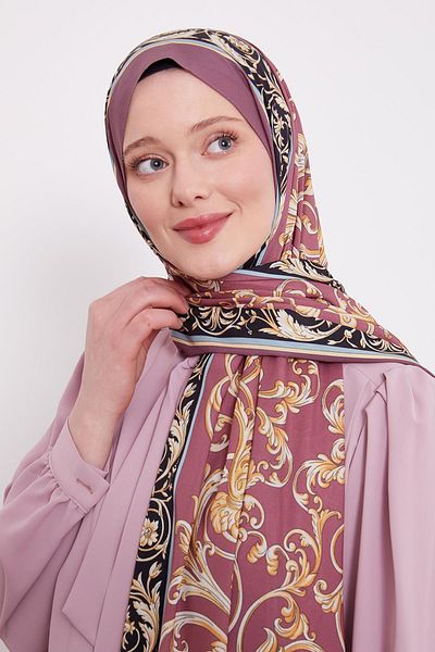Levidor Dusty Rose Leaf Pattern Love Shawl