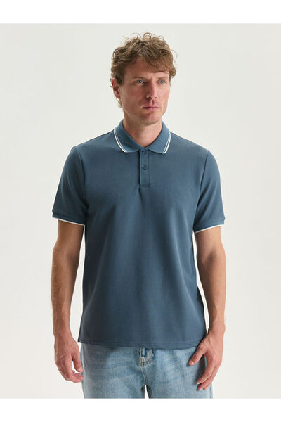 LC Waikiki Quality Parts from Celebi Store |   Polo Neck Men's Textured T-Shirt