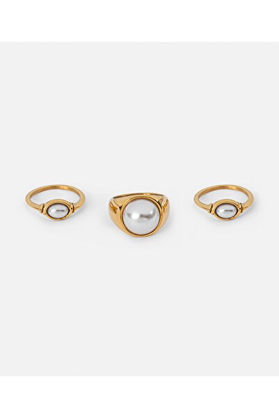 İpekyol Suni incili yüzük seti