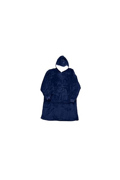 stuffix Blanket-hoodie, 2 in 1, perfect for cold days, blue