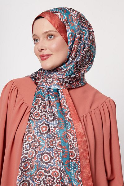 Levidor Tile Tie Dye Pattern Indian Silk Shawl