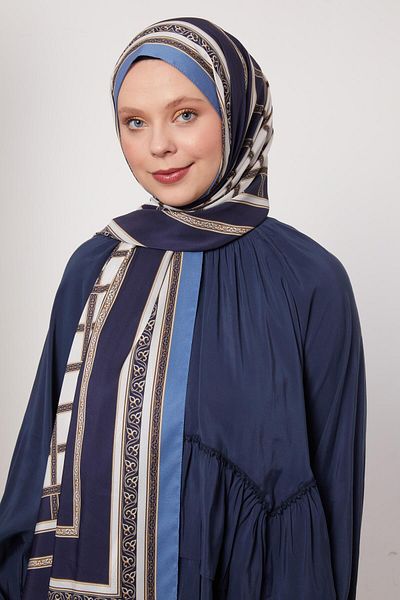 Levidor Indigo Leaf Pattern Love Shawl