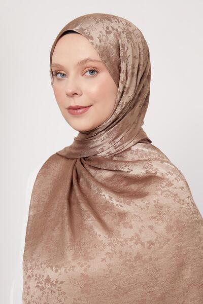 Levidor Ιταλικό σάλι ζακάρ με μοτίβο λουλουδιών βιζόν