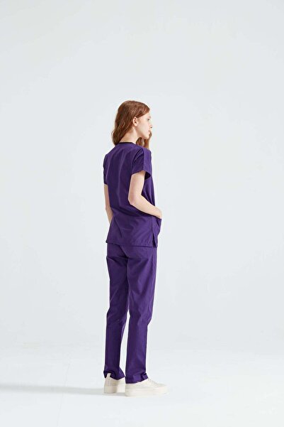 DEMOTEKS Scrub Set Costum Medical Classic Mov Unisex - Purple
