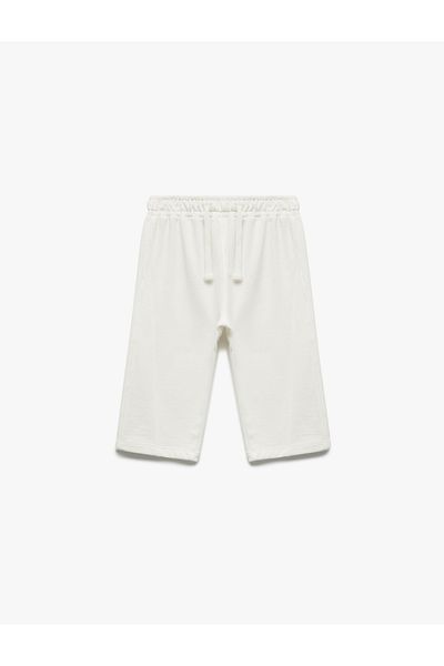 Koton Raised Waist Tie-Up Cotton Basic Sweatpants