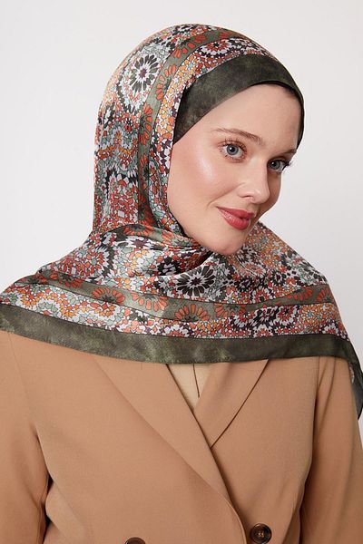 Levidor Green Tie Dye Pattern Indian Silk Shawl