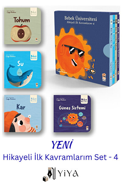 Sincap Kitap Bebek Üniversitesi - Hikayeli İlk Kavramlarım Set - 4 (4 Kitap, ...