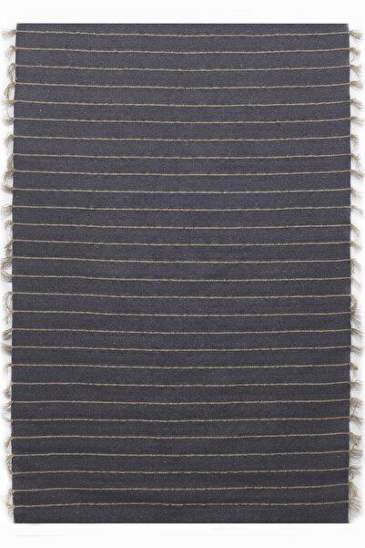 Al Kaffary Carpet Carpet Orinda, 90% Cotton Blend Soft & Durable with a Striped Design, Blue