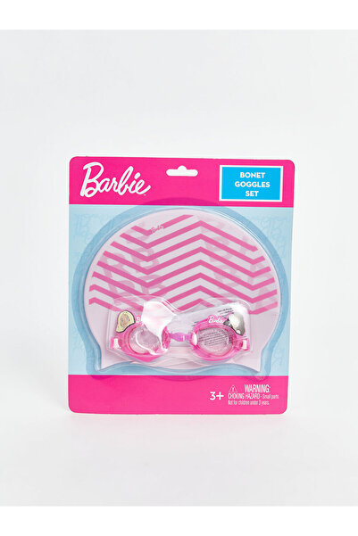 LC Waikiki Mixed Printed Girls' Swimming Goggles and Swim Cap