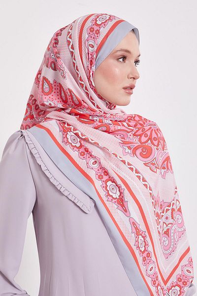 Levidor Gray Edge Speckle Pattern Indian Silk Shawl