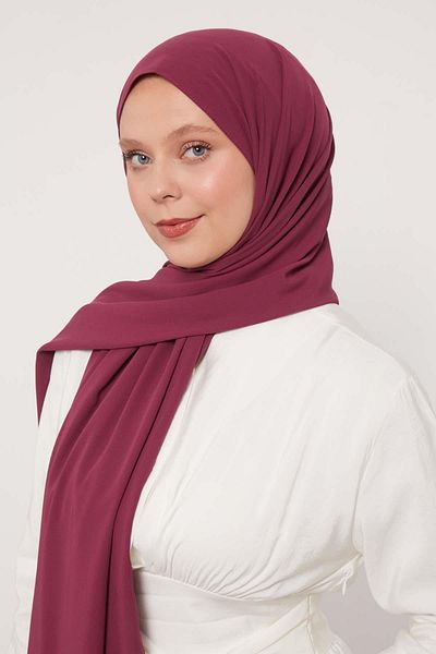 Levidor Eggplant Purple Plain Medina Silk Shawl