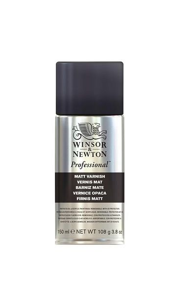 Winsor Newton Artists' Matt Varnish Spray – Removable, 150ml for Oil, Alkyd & Acrylic Paints