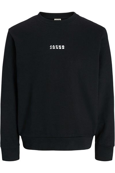 Jack & Jones Μπλούζα JACK & JONES Costance με κουκούλα και στάμπα PLS - 12289125-Μαύρο