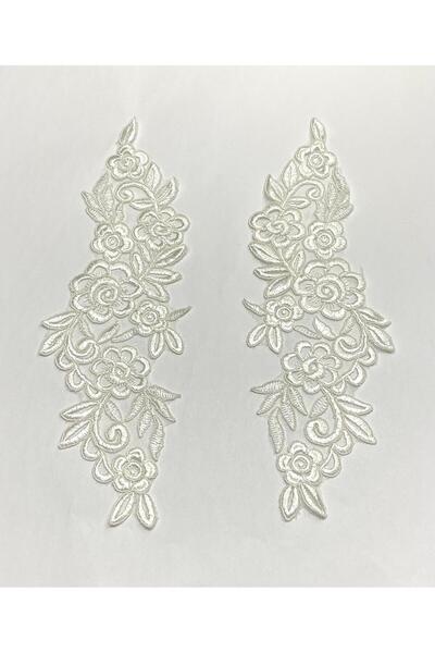karantuhafiye Guipure Applique / 2-Piece Guipure Applique / White Color