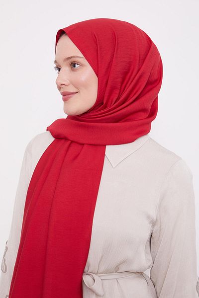 Levidor Red Leola Plain Shawl
