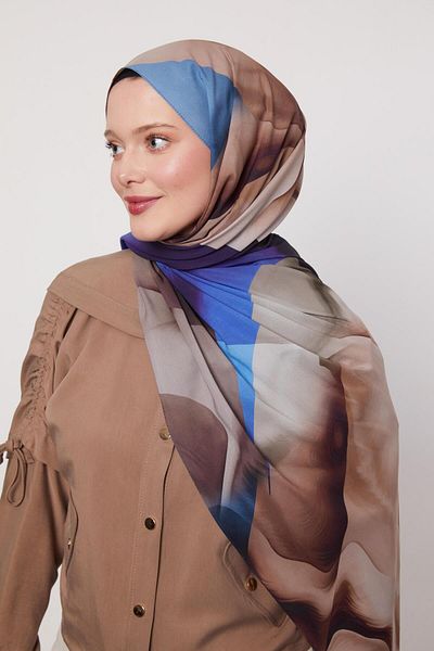 Levidor Blue Abstract Pattern Love Shawl