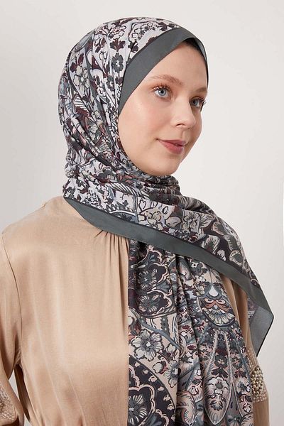 Levidor Green Abstract Flower Pattern Love Shawl