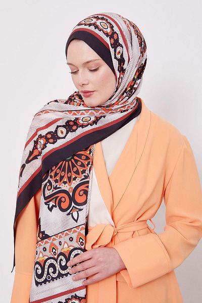 Levidor Tile Edge Speckle Pattern Indian Silk Shawl