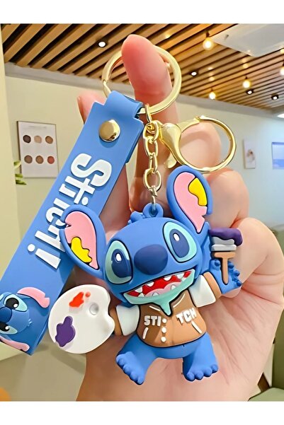 FG KONNİCHİWA 3D Luxury Boy Anime Disney Stitch Silicone Keychain & Bag Accessory