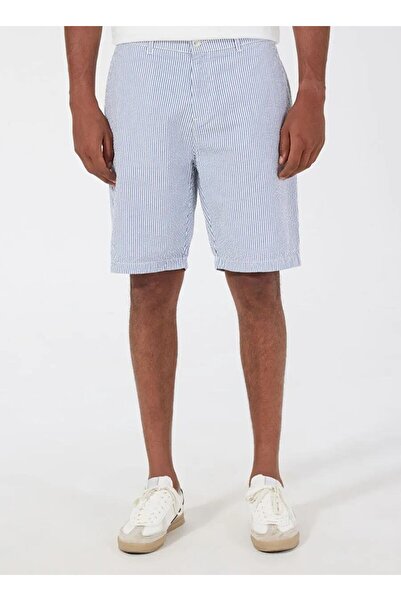 GMG FIRENZE Світло-сині чоловічі шорти зі звичайною талією та облягаючим кроє...