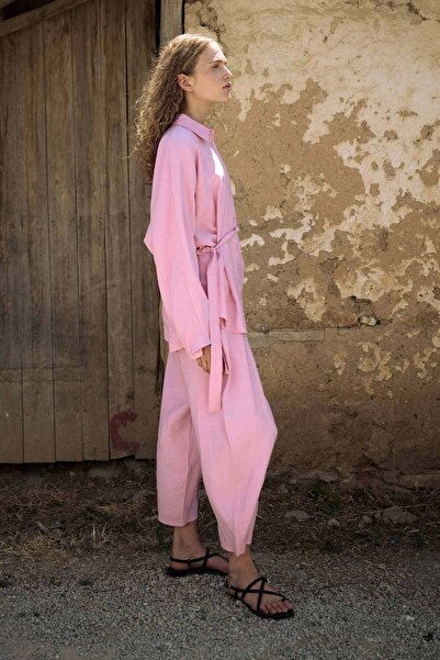 Hooopstore Βασικό σετ ροζ παντελονιών Oversize