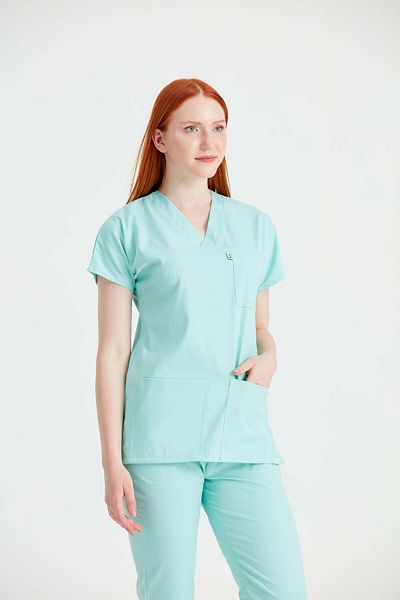 DEMOTEKS Scrub Set Medical Suit Classic Mint Green Unisex - Mint