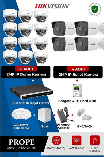 Hikvision 16 KAMERALI FULL SİSTEM PAKETİ