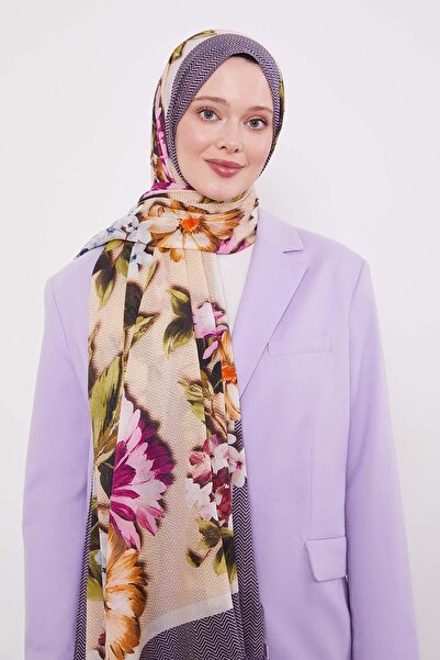 Levidor Mor Zigzag Pamuklu Şal