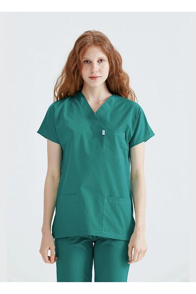 DEMOTEKS Scrub Set Costum Medical Classic Verde Chirurgical Unisex - Surgical Green
