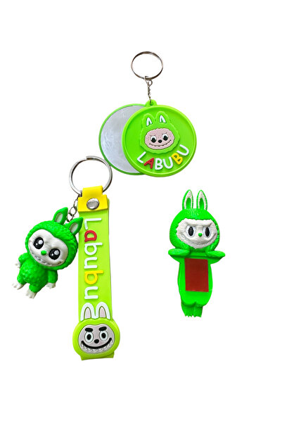 Buki'nin Atölyesi مجموعة لابوبو مكونة من 3 قطع (سلسلة مفاتيح للأطفال مقاس 6 س...