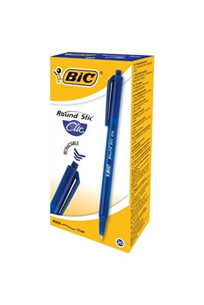 Bic Pix cu bilă rotund, cu prindere adezivă, albastru, cutie cu 20 (1 pachet ...