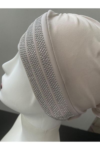 BERCHEM SCARF Special Design 3 Cross Stone Women's Turban Bonnet