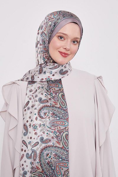 Levidor K.Mink Mixed Flower Indian Silk Shawl