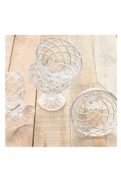 rexa طقم أوعية حلوى زجاجية من 6 قطع سعة 250 مل