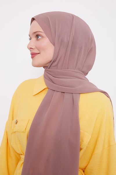 Levidor Dusty Rose Crinkle Plain Shawl