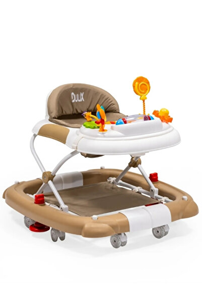 Duux Kidido 3 Kademeli Yükseklik Ayarlı Sallanan Bebek Yürüteci Kahverengi