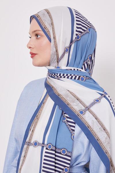 Levidor Denim Blue Chain Pattern Love