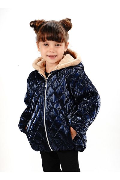 DUBLİNO KİDS Girl's Water and Windproof Hooded Coat with Wesoft Inside