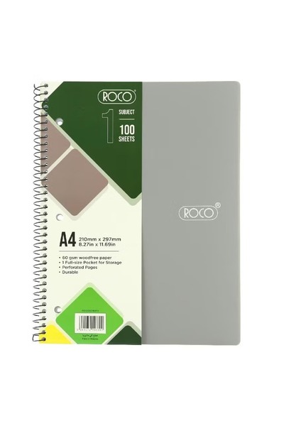 Roco Neon Notebook A4 200 Pages (100 Sheets)
