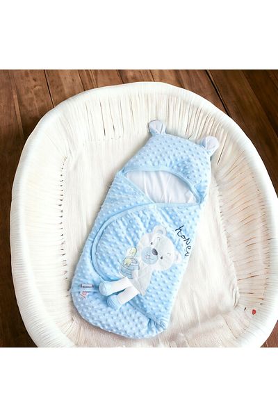 Allmart 3-Piece Birth Set (Snap Fastener Chickpea Swaddle, Functional Baby Care Bag and 100% Cotton Hospital Release)