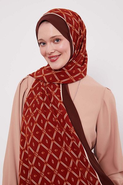 Levidor Burgundy Baklava Pattern Medina Silk