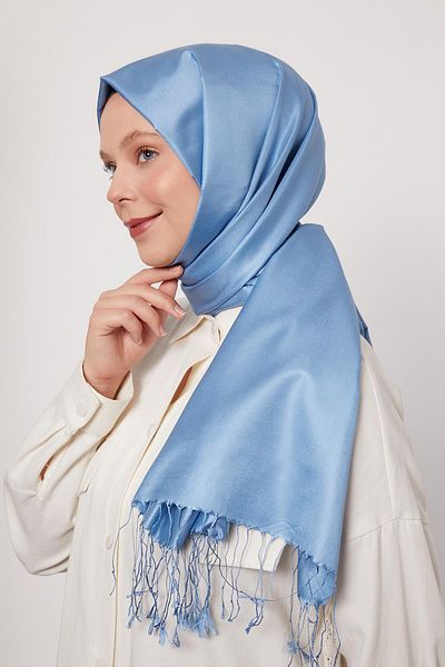 Levidor Denim Blue Silk Shawl