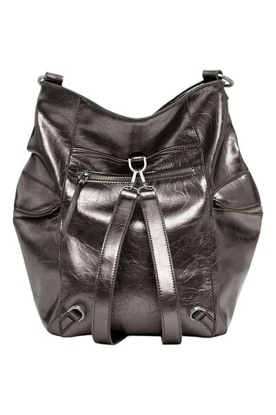 Desigual Rucsac Half Logo Arica Dark Silver 5L - 25WAKP28-9225