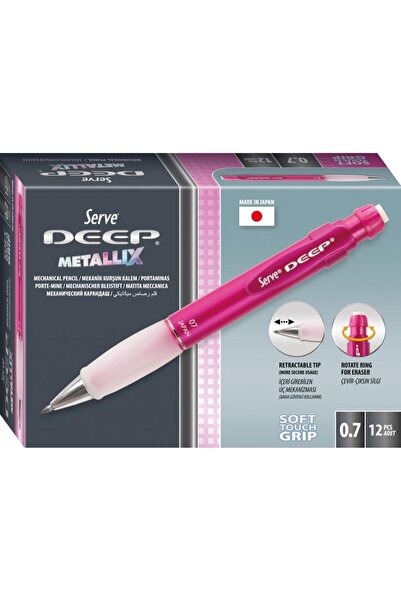 Herlitz Creion mecanic Deep, 0.7 mm, corp fuchsia metaliza