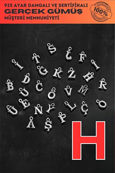 OSMANLI GÜMÜŞ 925 проба срібна літера - літера H Модель браслет, намисто та ч...