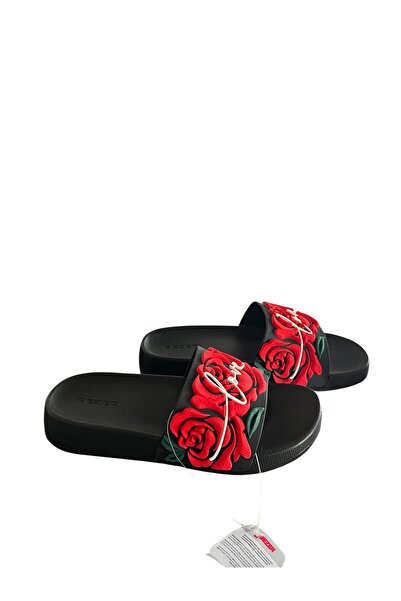 GEZER kırmızı love ortopedik terlik