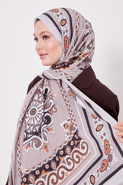Levidor Mink Edge Speckle Pattern Indian Silk Shawl