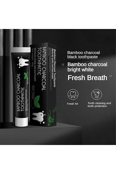 shine Set, 5 x Pastă de dinți pentru albire și detoxifiere cu cărbune de bambus, 105g